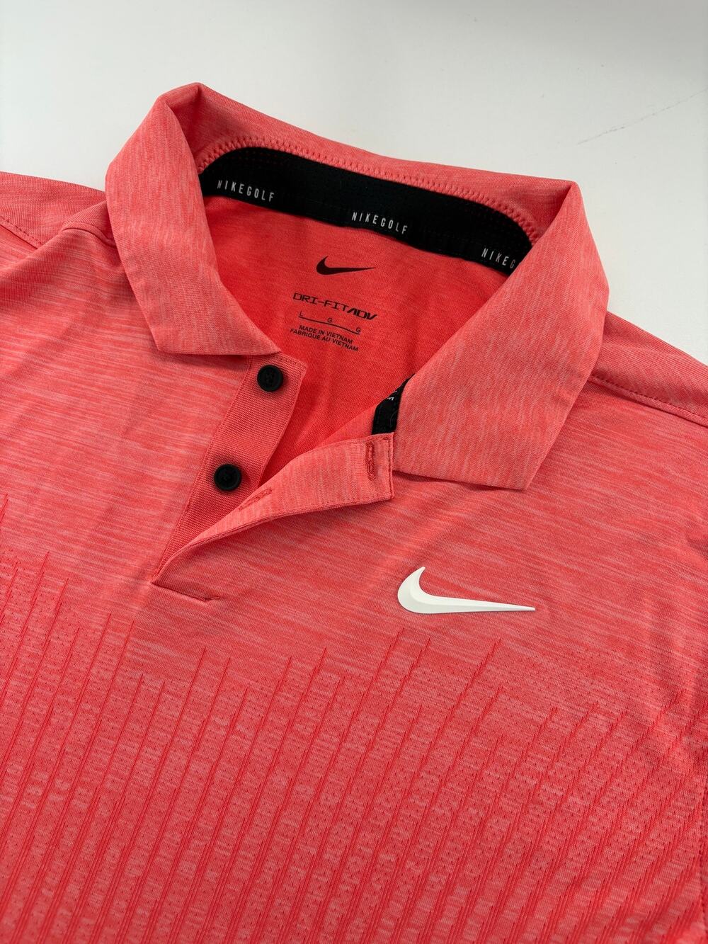 Nike Golf Men's Large Polo Coral Dri-FIT ADV PGA National Resort
